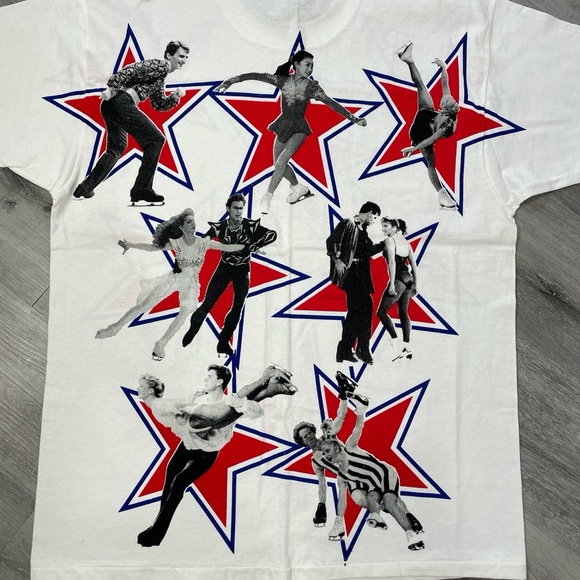 Vintage 1996 Tour of World Figure Skating Champions AOP Graphic Tee XL - Picture 5 of 6